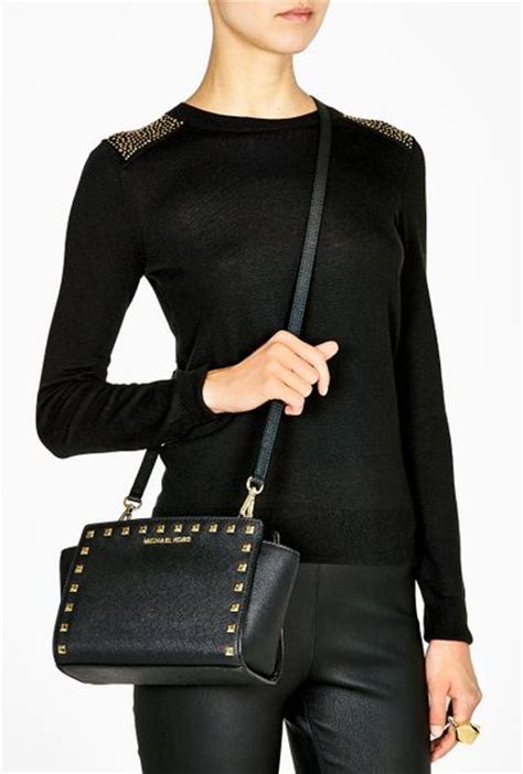 michael michael kors selma medium messenger crossbody bag|Michael Kors selma medium satchel.